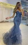 Prom Dresses Mermaid Evening Dress Long Sparkly V Neck Formal Party Gowns HZ0311