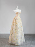 Cute Ball Gown Sweetheart Floral Long Prom Dresses Formal Gowns Inspo Evening Outfit HZ0311