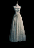 Beautiful A line Sage Green Long Tulle Prom Dress HZ0311