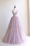 Shinning Ball Gown Deep V Neck Pink Sequin Long Prom Dresses Impress 19th Birthday Outfits Prom Gown HZ0311