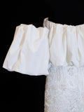 Wedding Gowns Dresses Elegant Modest for Bride Sheath Off The Shoulder With Short Sleeves Lace Petite/Plus Size Bridal Gowns For Women HZ0311