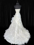 Wedding Dresses Strapless Drop Waist 1950s 1940s Mermaid Strapless Lace With Appliques White Petite/Plus Size Bridal Gown For Women HZ0311