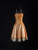 Cute Ball Gown Strapless Orange Taffeta With Beads Short 16th Birthday Dress Homecoming Dresses Cocktail Gown HZ0311