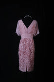 Chic Sheath V Neck Pink Floral Hoco Gowns Short 16th Birthday Dress Homecoming Dresses Cocktail Gown HZ0311