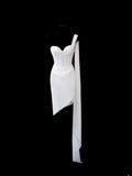 Simple Wedding Gowns 1960s Dresses Sheath One Shoulder Chic Style for Bride Satin Short White Petite/Plus Size Bridal Gown HZ0311