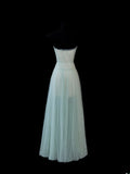 A Line Sweetheart Sleeveless Mint Green Tulle With Beads Long Formal Fancy Evening Dresses Dinner Outfits Classy Party Gowns HZ0311