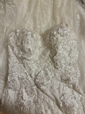 Vintage Mermaid Sweetheart 1950s White Fitted Corset Bride Dress Long Lace Appliques Classy Wedding Dresses HZ0311