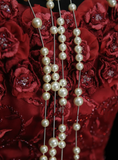 Ball Gown Strapless Burgundy Sleeveless With Applique Women's Dress Satin Long Quinceanera Dresses Sweet 16 Birthday Quince Dress Outfits HZ0311