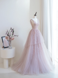 Shinning Ball Gown Deep V Neck Pink Sequin Long Prom Dresses Impress 19th Birthday Outfits Prom Gown HZ0311
