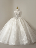 Princess Ball Gown Sweetheart Sleeveless Tulle Fitted Corset Long Wedding Dress Bridal Gown White Wedding Dresses HZ0311